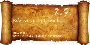 Kövesi Filibert névjegykártya